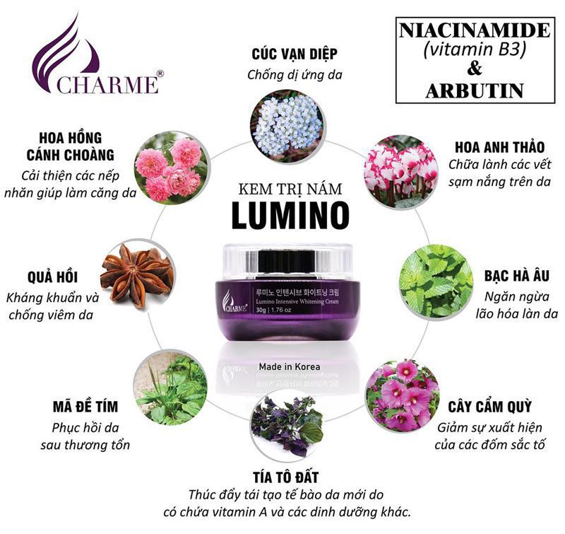 Kem Nám Hàn Quốc Charme Lumino Intensive Whitening Cream