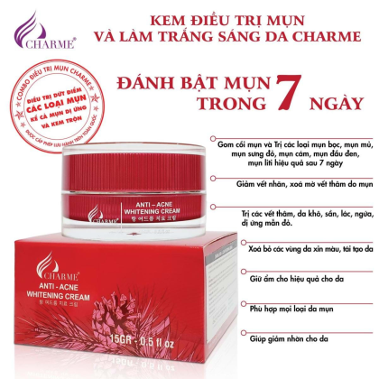 Kem Face Mụn Hàn Quốc Charme Anti Acne Whitening Cream