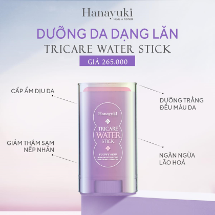 Lăn Dưỡng Da Hanayuki Tricare Water Stick Plump Skin chĩnh hãng