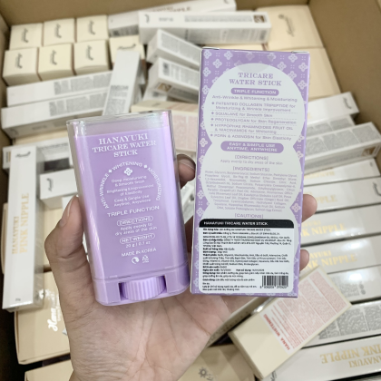 Lăn Dưỡng Da Hanayuki Tricare Water Stick Plump Skin chĩnh hãng