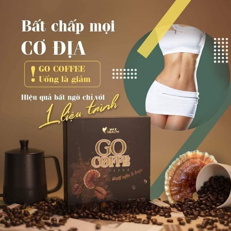 Cafe giảm Cân Go Coffe Max Health Xóa Mã Hộp Lớn 12 Gói chính hãng