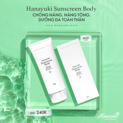 Kem Chống Nắng Nâng Tông Cho Body Hanayuki Sunscreen Body Tone Up Skincare chính hãng