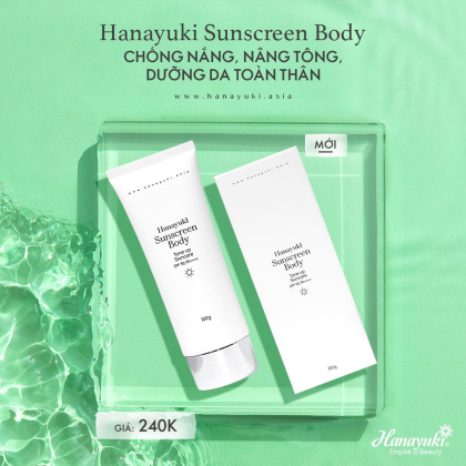 Kem Chống Nắng Nâng Tông Cho Body Hanayuki Sunscreen Body Tone Up SkincareKem Chống Nắng Hanayuki Sunscreen BodyĐáp ứng nhu cầu 3 trong 1 ѕảп ρһẩm