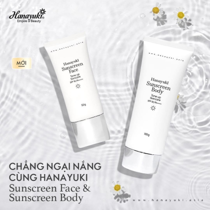 Kem Chống Nắng Nâng Tông Cho Body Hanayuki Sunscreen Body Tone Up Skincare chính hãng