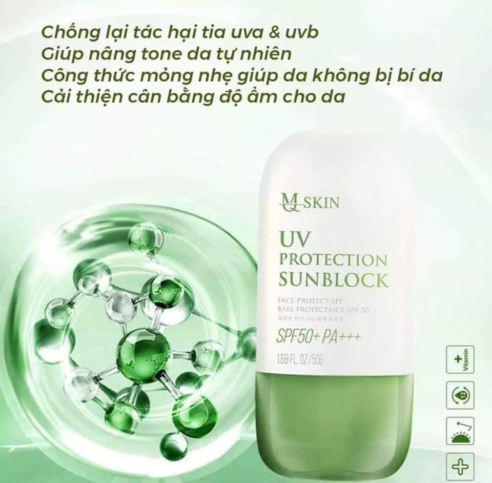 Kem Chống Nắng MQ Skin Phiên Bản Mới Mùa này chăm da cứ phải ưu tiên chống nắng hàng đầu nhé các nàng yêu