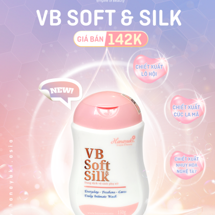 Dung Dịch Vệ Sinh Hanayuki Màu Hồng Vb Soft Silk chính hãng