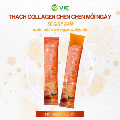 Thạch Bí Đỏ Chen Chen Vic Organic Dạng Hộp 14 gói