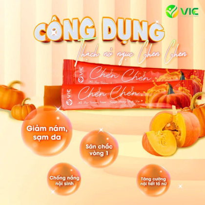 Thạch Bí Đỏ Chen Chen Vic Organic Dạng Hộp 14 gói