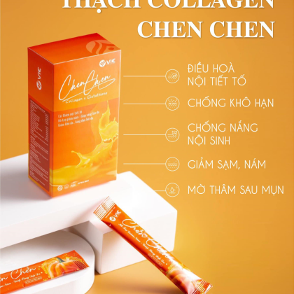 Thạch Bí Đỏ Chen Chen Vic Organic Dạng Hộp 14 gói