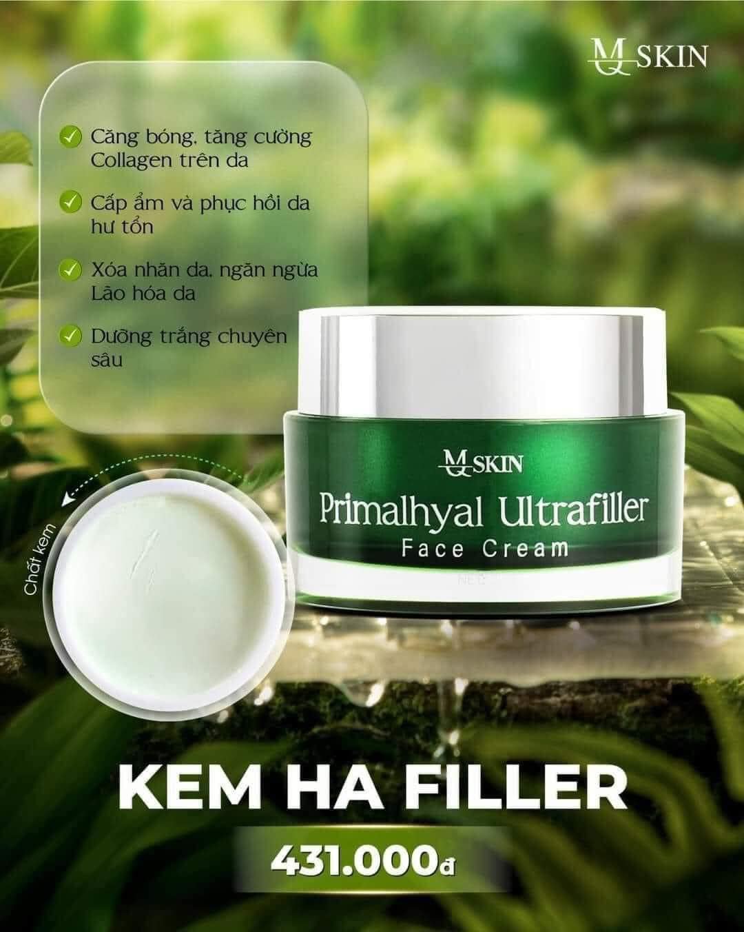 Kem Face Dưỡng HA Filler MQ Skin Primalhyal Ultra Filler