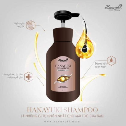Dầu Gội Thảo Dược Hanayuki ShampooDầu gội Hanayuki Shampoo là sản phẩm chăm sóc tóc, làm sạch tóc và nuôi dưỡng mái tóc bồng bềnh mỗi ngày.