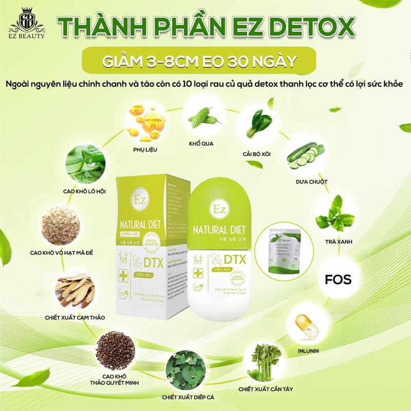 Viên Uống Detox EZ Giảm Mỡ Bụng giúp giữ dáng sau khi giảm cân thành công