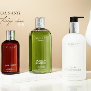 Bộ sản phẩm dưỡng tóc Vi Jully Cosmetic được chiết xuất hoàn toàn từ vỏ bưởi thiên nhiên