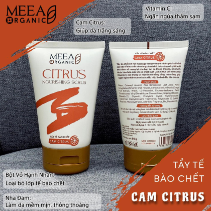Tẩy Tế Bào Chết Face Cam Citrus Meea Organic Nouishing Scrub chính hãng