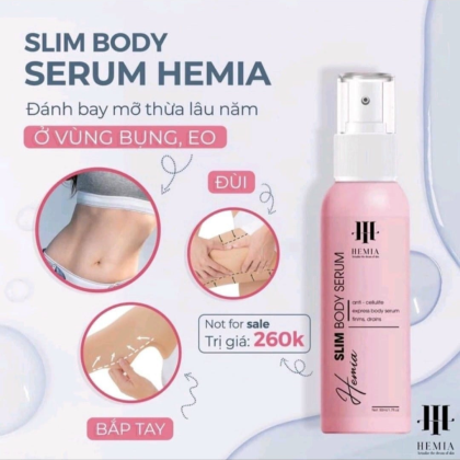 Kem Tan Mỡ Hemia Slim Body Spray hệu quả nhanh gọn đơn giản dễ giảm