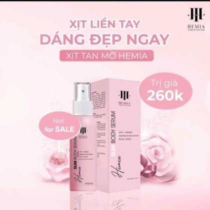 Kem Tan Mỡ Hemia Slim Body Spray hệu quả nhanh gọn đơn giản dễ giảm