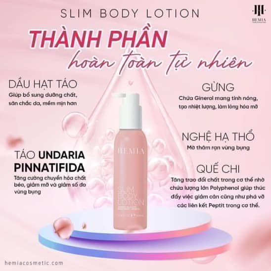 Kem Tan Mỡ Hemia Slim Body Spray hệu quả nhanh gọn đơn giản dễ giảm