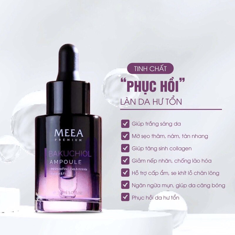 Serum Dưỡng Trắng Bakuchiol Ampoule V2 Meea Origin Phiên Bản Mới 30ml chính hãng