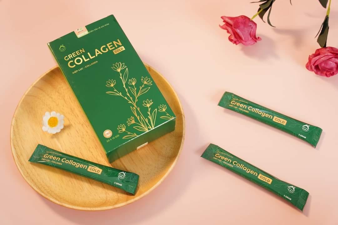 Diệp Lục Collagen Gold Hộp Lớn 30 Gói