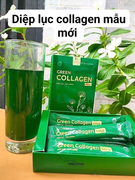 Diệp Lục Collagen Gold Hộp Lớn 30 Gói