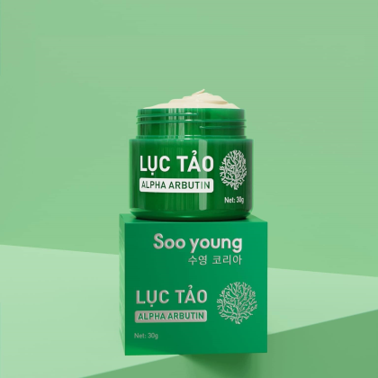 Kích Trắng Lục Tảo Soo Young giúp giữ ẩm làn da chứa chất chống oxy hóa mạnh mẽ