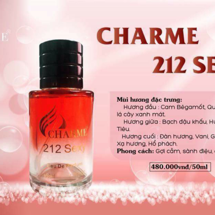 Nước hoa Charme 212 Sexy Đây là một mùi hương gợi cảm, ấm áp, lấy cảm hứng từ phương Đông