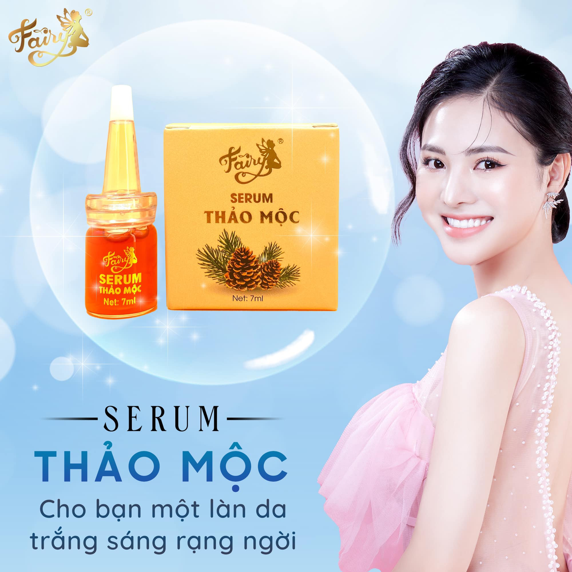 Serum thảo mộc Fairy mini 7ml với tinh chất phục hồi các tế bào da sâu từ bên trong