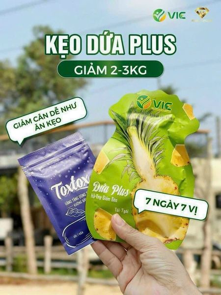 Kẹo dứa giảm cân VIC Plus 7 vị