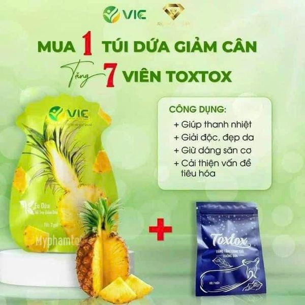 Kẹo dứa giảm cân VIC Plus 7 vị