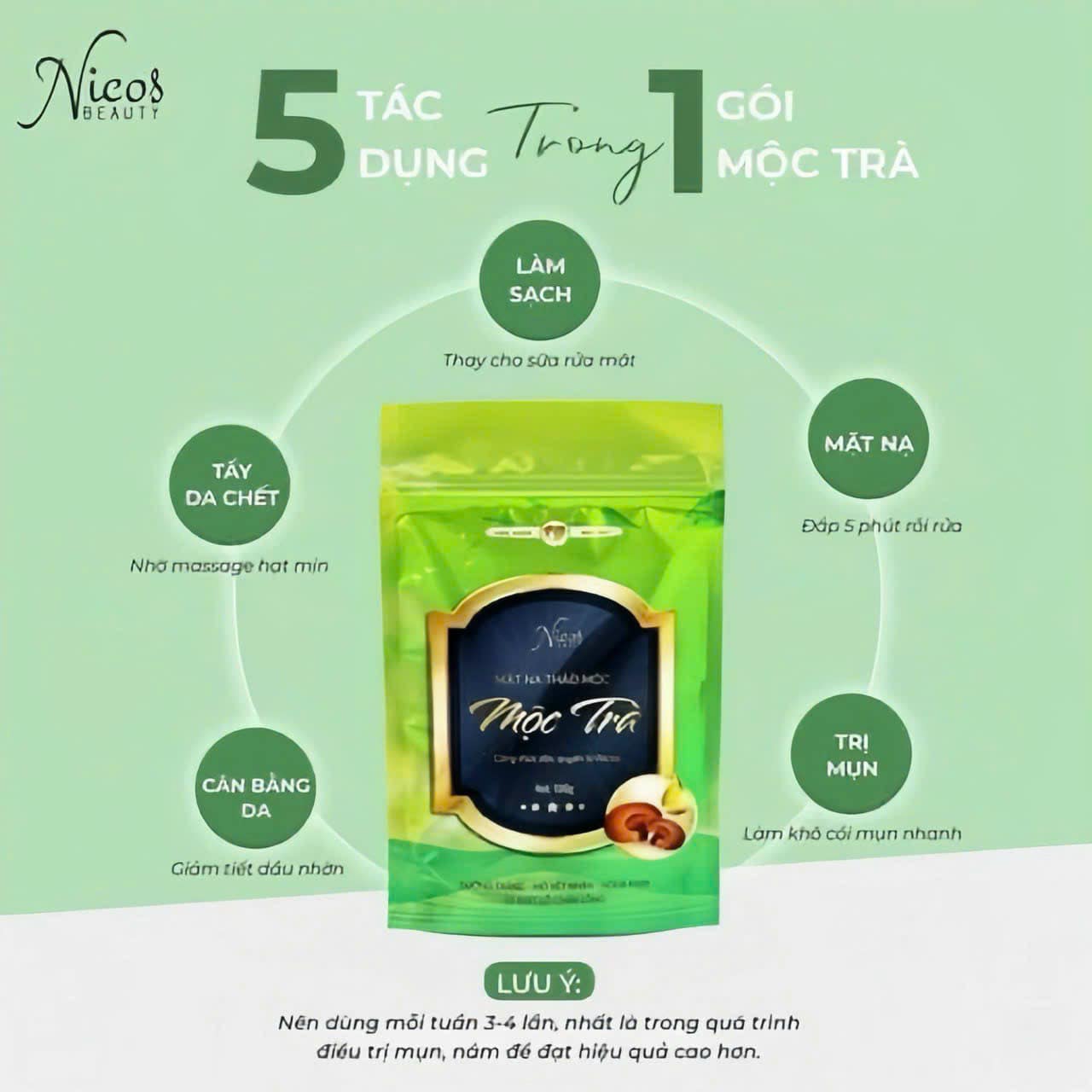 Mặt nạ thảo mộc mộc trà  đông y gia truyền Nicos