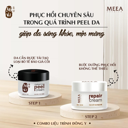 Combo Peel Da Tảo Sâm Đông Y 36 Vị và Kem Phục Hồi Da Ha 36 Vị MeeA Origin