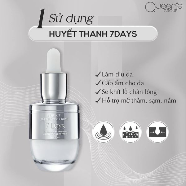 Bộ sản phẩm đặc trị nám Queenie Skin với sự kết hợp giữa các sản phẩm