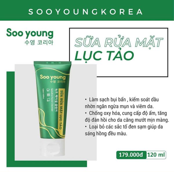 Sữa Rửa Mặt Lục Tảo Soo Young có gì mà Hot