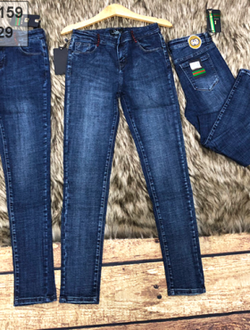 Xưởng sỉ jeans dài nữ màu xanh wash cao cấp