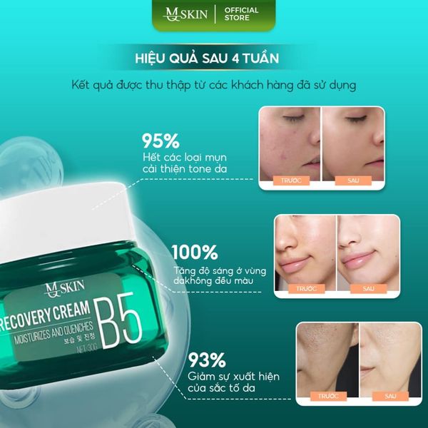 Kem Face B5 MQ Skin Chính Hãng - Kem Phục Hồi Recovery Cream B5 MQ Skin