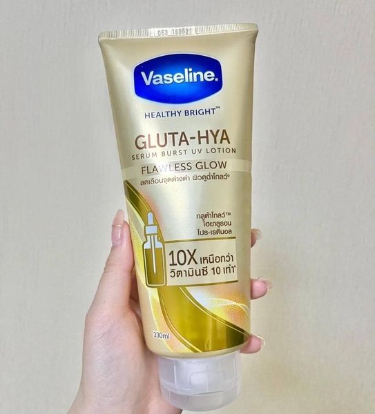 Sữa Dưỡng Thể Vaseline 10X Vàng Healthy Bright Gluta Hya Serum Flawless Glow Xịn hơn - mịn hơn - trắng hơn