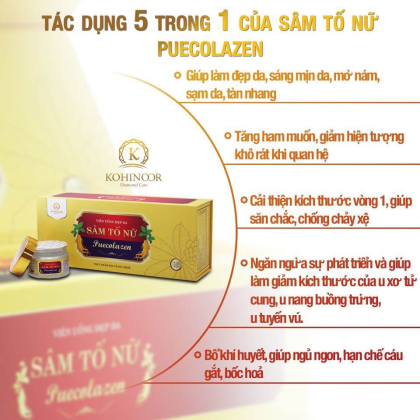 Viên Uống Sâm Tố Nữ Collagen Puecolazen