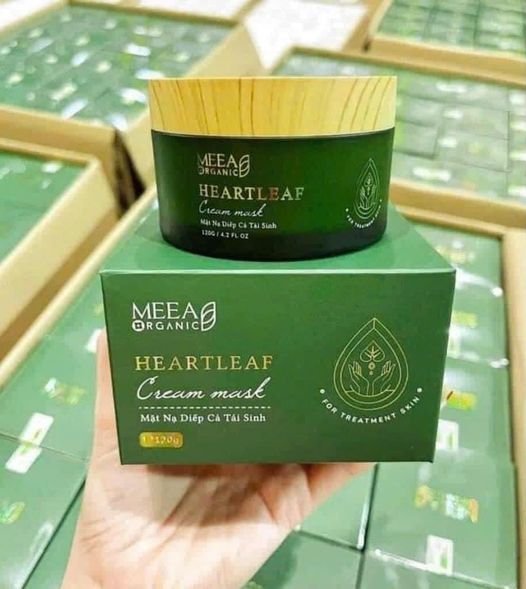 Mặt Nạ Diếp Cá Tái Sinh MeeA Organic nhìn xanh tuơi mát hết cả mắt