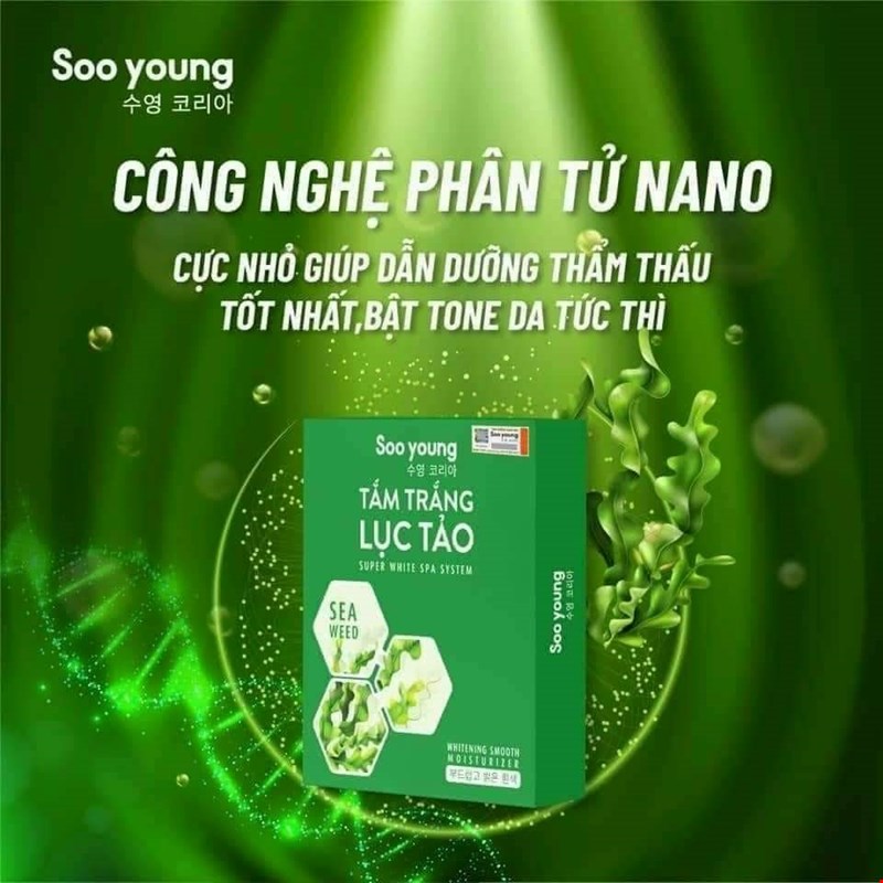 Tắm Trắng Lục Tảo Soo Young giúp kích trắng, truyền trắng