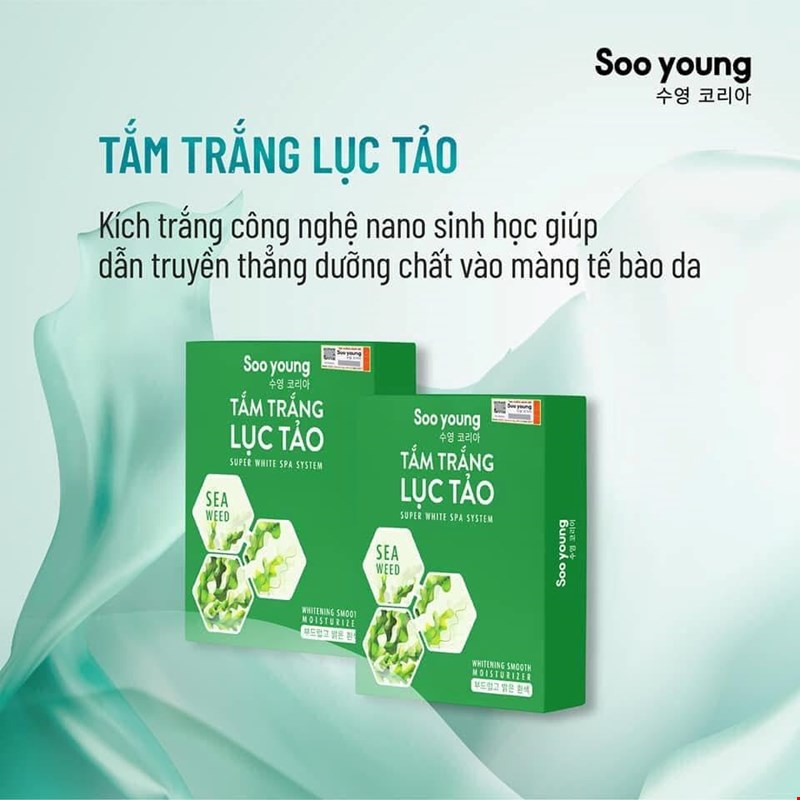 Tắm Trắng Lục Tảo Soo Young giúp kích trắng, truyền trắng