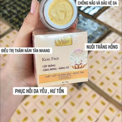 Kem Face Nicos Cốt Trắng Căng Bóng Nâng Cơ với chiết xuất từ nhân sâm