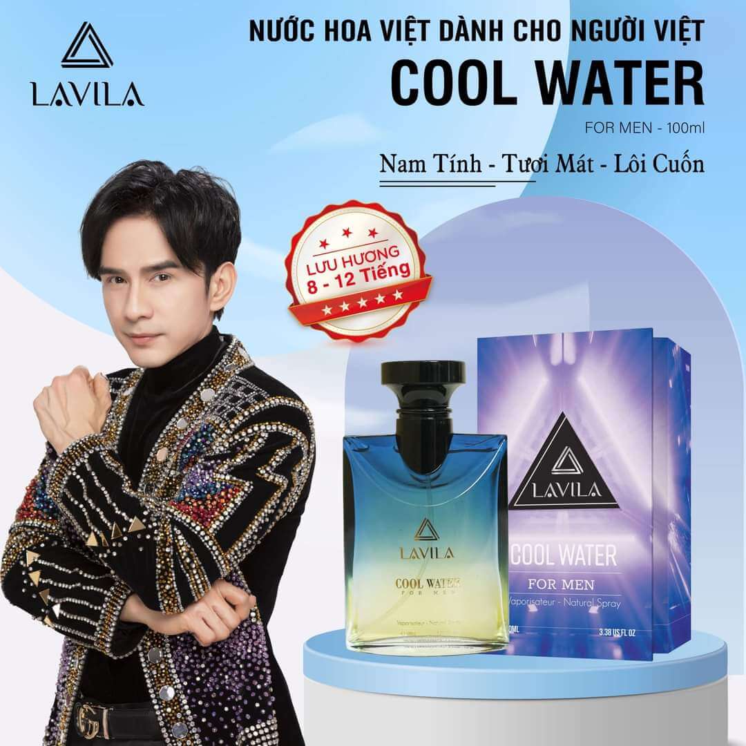 Nước hoa LAVILA Cool Water phong cách nam tính, tươi mát, lôi cuốn 100ml