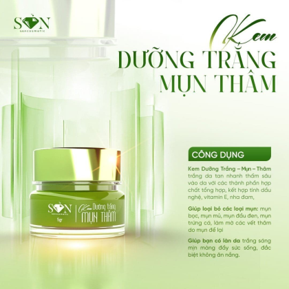 Kem Face SON Màu Xanh Dưỡng Trắng Da Giảm Mụn Thâm