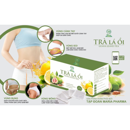 Trà Lá Ôỉ I Hộp 25 Gói hỗ trợ thanh lọc thải mỡ MARIA PHARMA