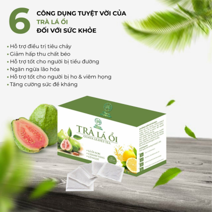 Trà Lá Ôỉ I Hộp 25 Gói hỗ trợ thanh lọc thải mỡ MARIA PHARMA