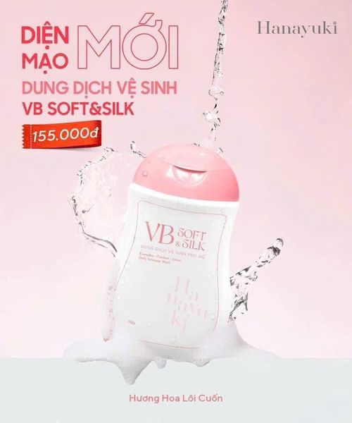 Dung Dịch Vệ Sinh Phụ Nữ Hanayuki VB Soft Silk Phiên Bản Mới Phiên bản hồng cho sự dịu dàng