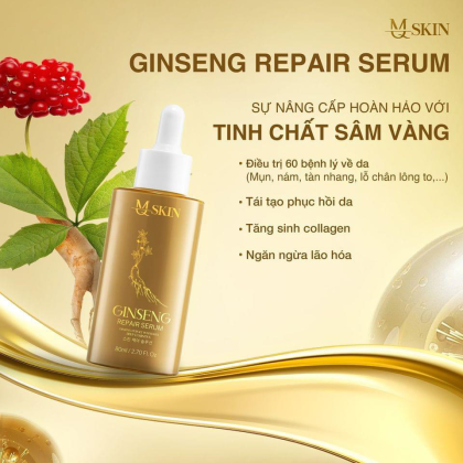 Combo tái tạo da sâm vàng MQ Skin giúp xóa sạch các vết nám tàn nhang da không đều màu