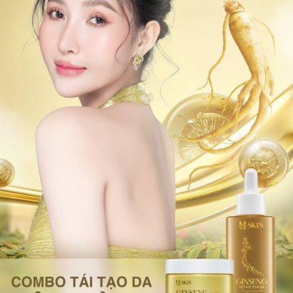 Combo tái tạo da sâm vàng MQ Skin giúp xóa sạch các vết nám tàn nhang da không đều màu