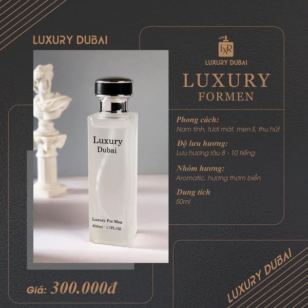 Nước Hoa Luxury Dubai Luxury For Men Màu Trắng Mùi Nam 50ml