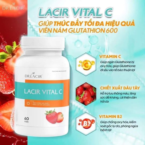 Viên Uống Vitamin Lacir Viral C Dr Lacir 60 viên Lần đầu tiên xuất hiện trên thị trường một siêu phẩm giúp bổ sung vitamin C